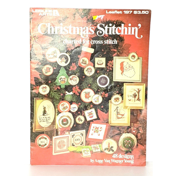 Vintage Cross Stitch Patterns Magazine Lot 3 Christmas Towels Horse - Picture 2 of 6